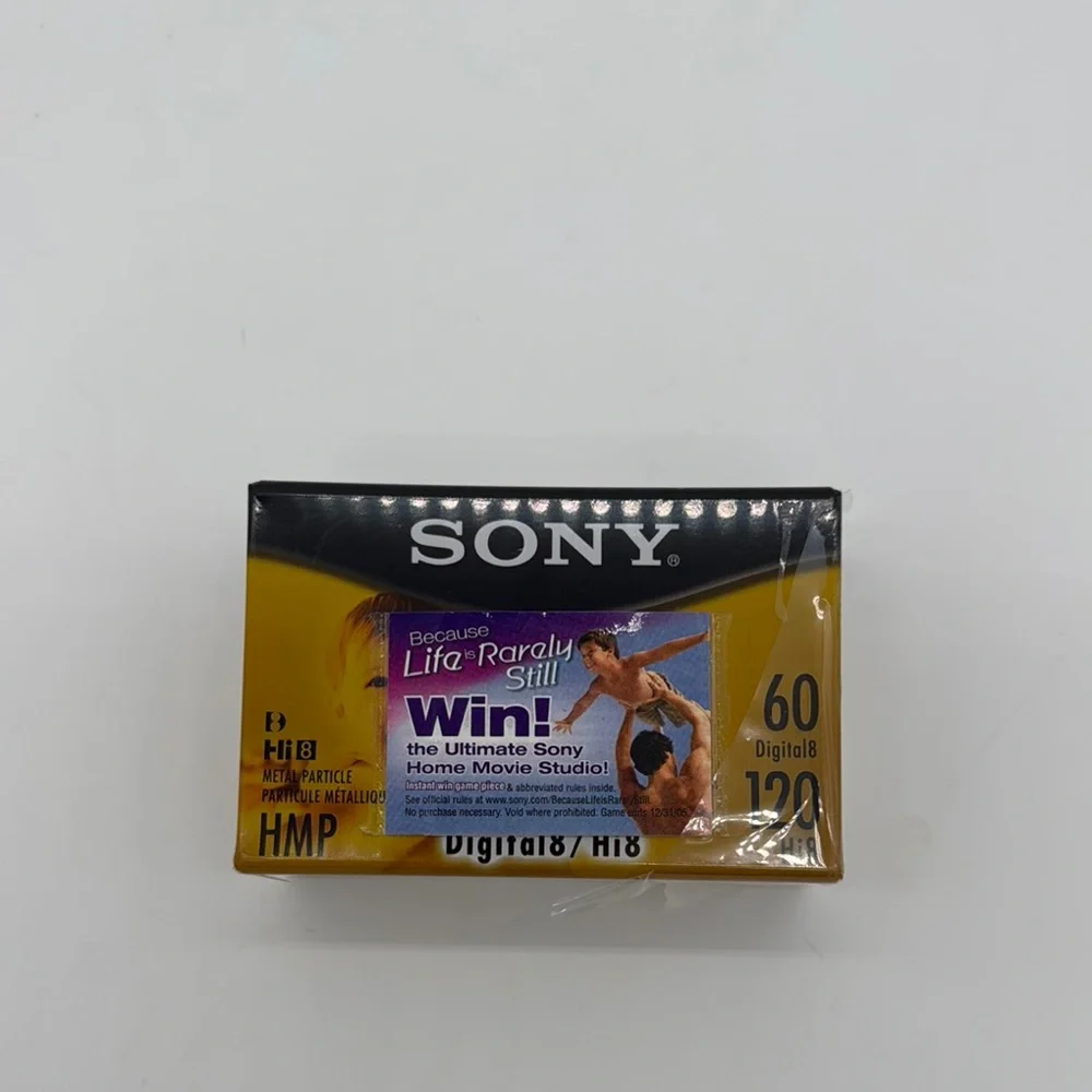 Sony 8mm Digital8 Hi8 Blank Tape 60/120 min New Sealed Cassettes 2 Pack